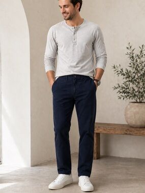 🔵 American Eagle Original Straight Extreme Flex Pants | 34x30 | Navy Blue 🔵